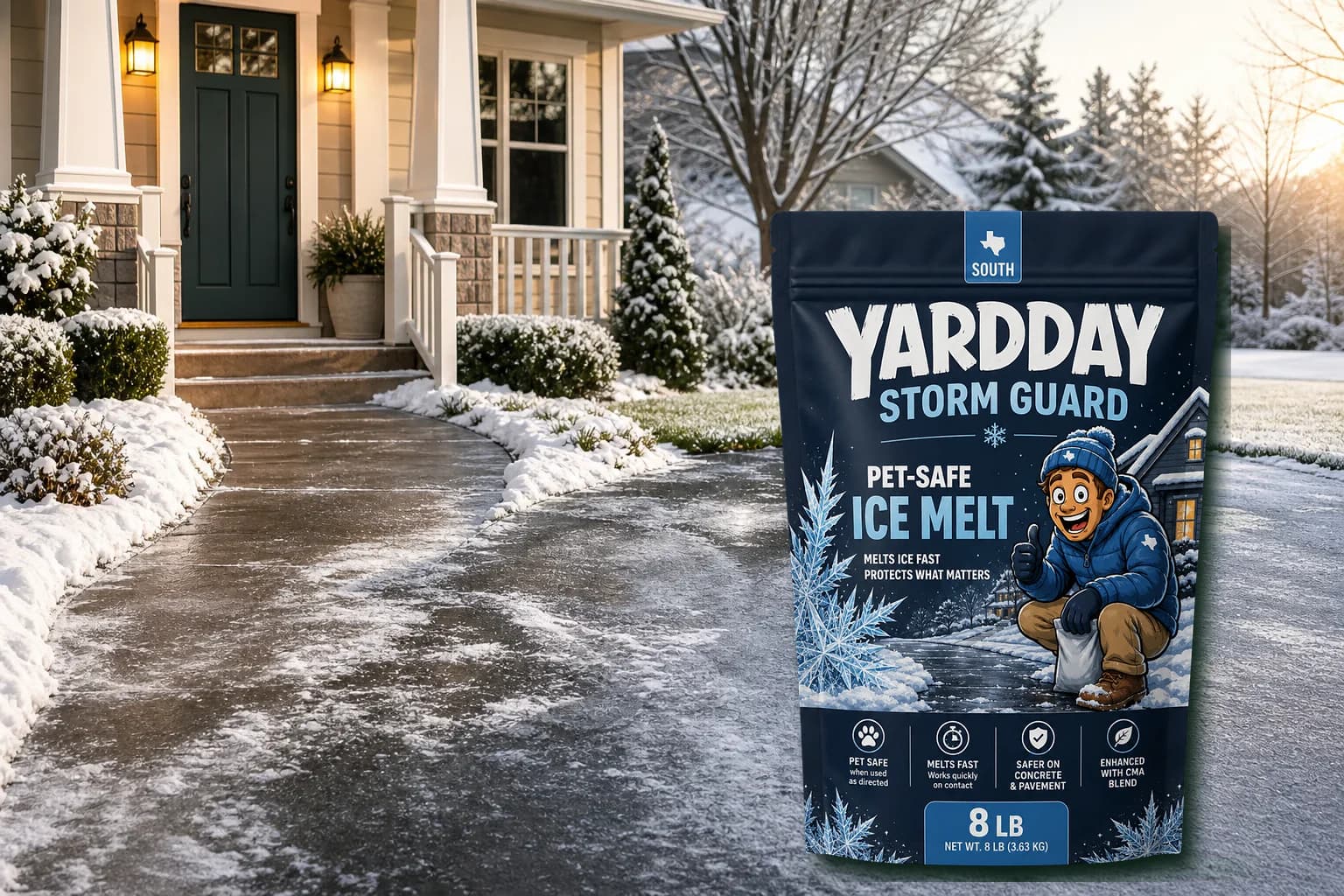 Storm Guard package grounded in a residential outdoor setting